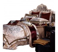 Satin jacquard four-piece suit European-style palace modal king  size bed sheet duvet cover wedding luxury bedding